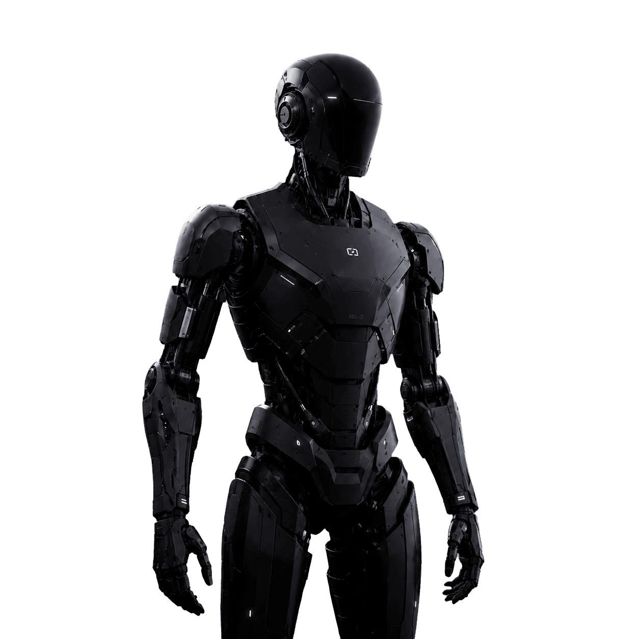 Black humanoid AI agent